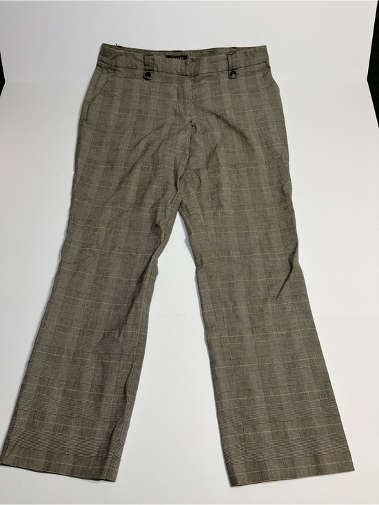 New York & Company Pants - New York & Company Gray Plaid Dress Pants with Subtle Yellow Windowpane